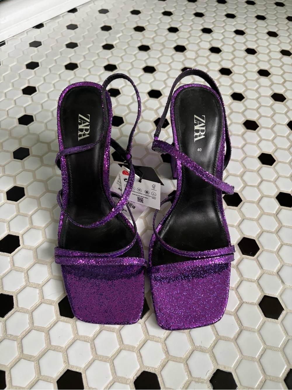 Strappy glitter sandals